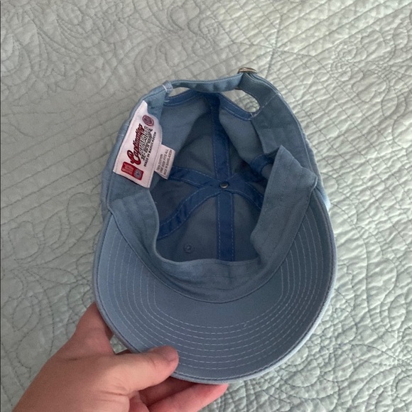 Light Blue Embroidered Cotton Hat - Picture 3 of 4